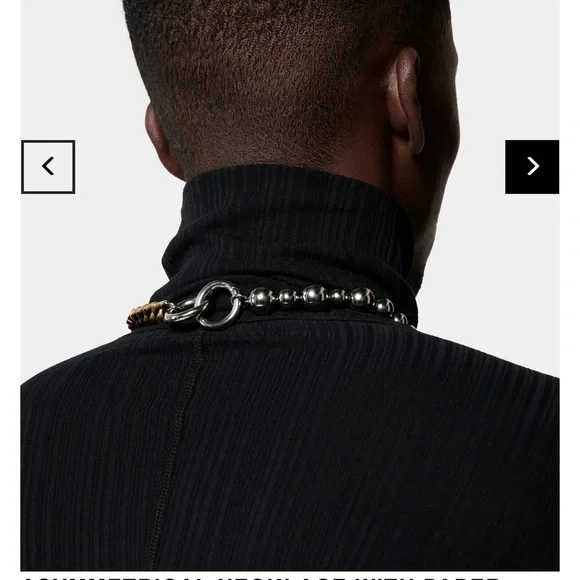 Louis Gabriel Nouchi LGN ASYMMETRICAL NECKLACE WITH PAPER CLIP